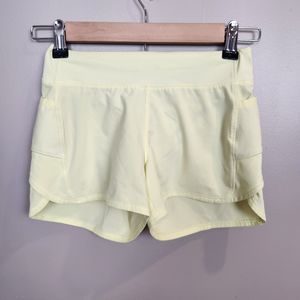 Athleta Girl Yellow Record Breaker 3" Short Girls Size S/7